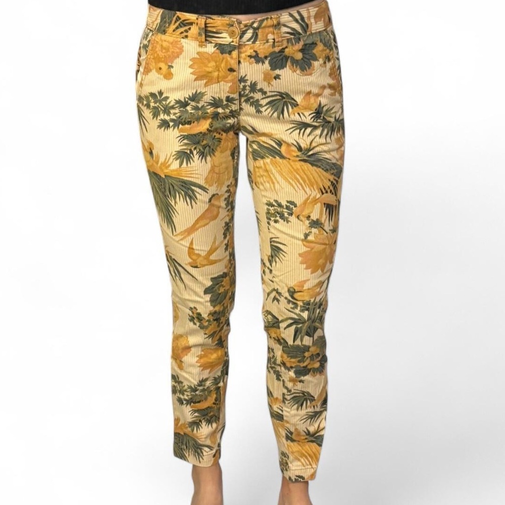 Anthropologie women's tropical floral chino 25P - Picture 3 of 7